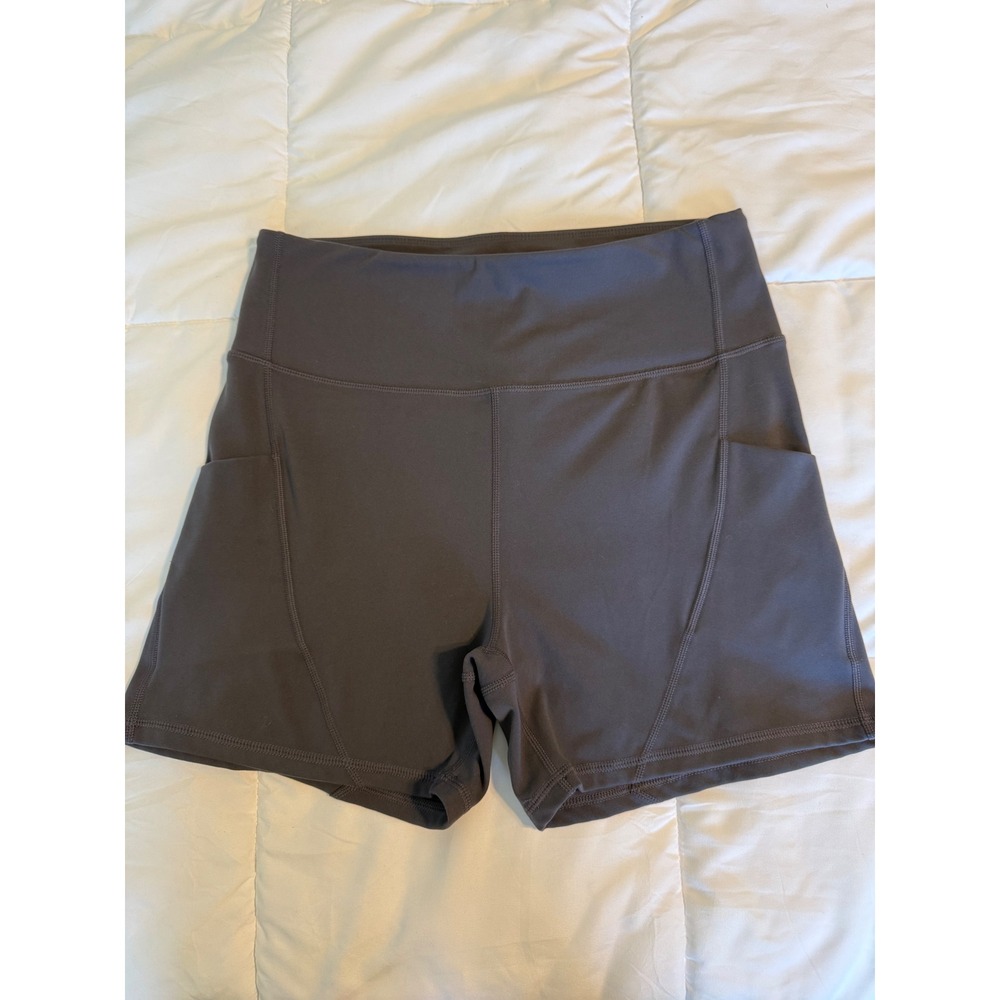 In Good State Biker Shorts Womens Large Gray Excellent High Rise Side Pockets